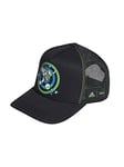 Adidas Buzz Cap Hat Boy's, Black/Semi Solar Lime, OSFC