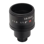 6 megapikselin 3,6-10 mm:n manuaalinen zoom-objektiivi F1.6 1/1,8 tuuman M12-kiinnitteinen CCTV-kamera Manuaalitarkennus primaarilinssi turvavideokameralle