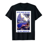 South Sea Isles Retro Travel Poster Oceania Vintage Airlines T-Shirt