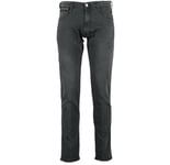 Replay ANBASS Slim CoinZip 36x32 9.75oz Coated Black Power Stretch Denim Jeans