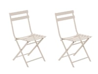 Lot De 2 Chaises De Jardin Métal Pliante Greensboro Argile - Hespéride