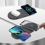 UK 40W 2IN1 Wireless Fast Charger Dual Pad For Google Pixel 9/8 iPhone 16 Pro 15