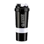 3 Layers Shaker Protein Bottle Powder Shake Cup Water Bottle Plastic Mixing Cup