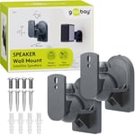 goobay 49393 Support Mural pour Haut parleurs Universel, pivotant/Support pour Enceintes Home cinéma/inclinable pour Enceintes jusqu'à 3,5 kg/Sonos One, Bose, Echo Dot 4, Homepod Mini/Noir