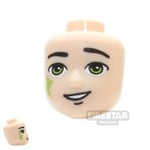 LEGO Elves Mini Figure Heads - Lime Eyes and Tribal Pattern