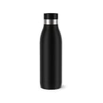 EMSA Bludrop gourde 0,5 L Noir, Durable, Acier inoxydable 18/10, Hermétique, Revêtement esthétique, Texture poudrée, Facile à utiliser, Boissons chaudes et froides, Compatible lave-vaisselle N3110100