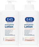 E45 Dermatological Moisturising Lotion, 500 Ml X 2