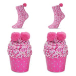 JARSEEN 2 Coffret Cadeau Noel Chaussettes Femme Super Confortables Chaud Douces Mignon Noël (2 Rose rouge, EU 36-42)