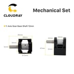 Cloudray-Ensemble de base d'engrenage LC,pièces mécaniques,jeu de rails de guidage pour machine de découpe laser CO2 - Type C Y-Axis Gear Base