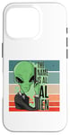 iPhone 16 Pro Green Alien the name is Al Alien Cool Alien in Suit Space Case