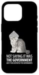 iPhone 16 Pro Conspiracy Cat in Tin Foil Hat Government Case