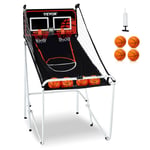 VEVOR Jeu d'arcade de basketball pliable domicile double tir 2 joueurs 4 ballons