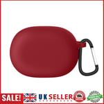 Silicone Earbuds Protective Case w/ Hook for Beats Studio Buds (Burgundy) *UK