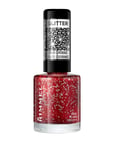 Rimmel London Glitter Nail Polish Top Coat Ruby Crush 8 ml