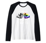 Fist Bump Their Fight Is My Fight LGBTQ+ Awareness Gay Pride Raglan Baseball Tee