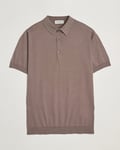 John Smedley Adrian Slim Fit Sea Island Polo Beige Musk