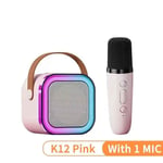 Haut-parleur de microphone karaoké K12 KTV,haut-parleur audio Bluetooth haut de gamme,petite colonne de chant Bluetooth pour enfants,maison professionnelle #C