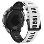 NotoCity for Samsung Galaxy Watch Active 2 Strap/Active/Galaxy Watch 42mm, Sports Strap for Garmin Vivoactive 3/Vivomove HR Sport/Forerunner 245/645(white-black)