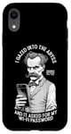 Coque pour iPhone XR Une drôle de philosophie de Nietzsche plongée dans l'abîme Mot de passe Wi-Fi