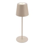 BRILONER - Lampe de table LED sans fil, tactile, à intensité variable, réglable en hauteur, lampe LED, lampe de camping, lampe de table, lampe à accu, lampe d'extérieur, 36x10,5 cm, Beige