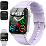 Montre Connectée Femme Homme avec Appel Bluetooth, 1.85" Smartwatch avec Podometre/Cardiofrequencemetre/Sommeil, Smart watch avec 100+Modes Sportifs, Etanche IP68, Montre Intélligente pour Android iOS