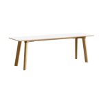 HAY CPH215 Deux 2.0 bänk 140 cm Pearl white-lacquered oak