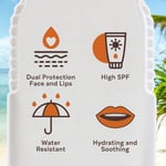 Malibu Sun Duo Pack, SPF 50 Face Cream Sunscreen and SPF 30 Lip Balm Protection