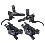 Shimano XT M8120 Front And Rear Disc Brake Set - Black / Pair 1000mm 1700mm Hose