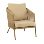 Fauteuil de jardin ELISA en Aluminium et corde beige