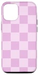 iPhone 13 Purple and pink Pastel Light Checkered Checkerboard Pattern Case