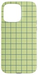 Coque pour iPhone 15 Pro Max Vert à carreaux, pastel danois, design pour le printemps, minimaliste