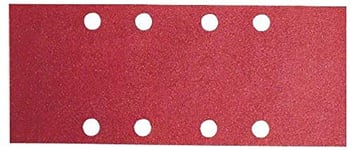 Bosch Accessories 2609256A99 Feuilles abrasives pour Ponceuses vibrantes 93 x 230 Nombre de trous 8 Grain 240 Lot de 10 feuilles