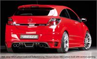 Rieger Tuning 00099319 bakdel nedre abs-plast/kolfiber-look