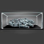 icuanuty Acrylic Display Case for Lego 75105 Millennium Falcon, Dustproof Display Box for Models Collectables (Only Case)