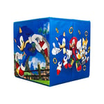 Character World Sonic the Hedgehog Officially Licensed Storage Boxes | 2 pack Foldable Storage Cubes Hoop Design | Perfect For Organising Children's Room, Kids Playroom