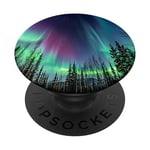 Northern Lights Aurora Borealis Green Purple Phone Stand PopSockets Adhesive PopGrip