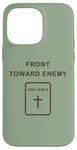 iPhone 14 Pro Max Front Toward Enemy – Christian Faith Military Cross & Bible Case