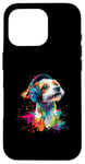 iPhone 16 Pro Artistic Colorful Jack Russell Terrier Headphones Dog Jacky Case