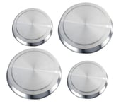 WENKO Plaque de protection en verre pour cuisinières électriques set de 4 set de 4 Argent mat