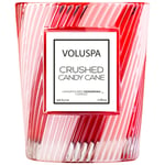 Voluspa Crushed Candy Cane Textured Glass Candle 184g