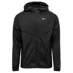 Nike Løpejakke Repel Lightweight Windrunner - Sort/Sølv, størrelse Small