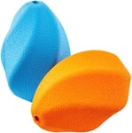 Amazon Basics Lot de 2 jouets à mâcher pour chien distributeurs de friandises, grande taille, Bleu, Orange