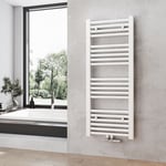 Heilmetz - Sèche-Serviettes de plomberie, Radiateur Porte-Serviettes 100 x 40 cm Blanc 356W Seche Serviette eau Chaude