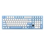 MechLands LEOBOG Hi98 Clavier de jeu filaire en alliage d'aluminium 98 % Hot Swappable Custom Clavier mécanique programmable avec plaque FR4, NKRO, RVB pour Win/Mac/Linux (bleu)