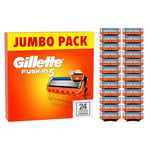 Gillette Fusion5 Razor Blades Men, Pack of 24 Razor Blade Refills with Precision Trimmer, 5 Anti-Friction Blades, Suitable for Mailbox