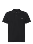 Everett Polo Tops Knitwear Short Sleeve Knitted Polos Black Moose Knuckles