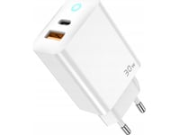 Jellico Jellico Nätladdare Eu13 Gan Pd 30W 1Xusb-C + 1Xusb Qc3.0 Vit