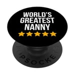 World's Greatest Nanny Housekeeper Figurine de baby-sitter amusante PopSockets PopGrip Adhésif