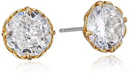 Kate Spade New York round earrings, Clear/Gold