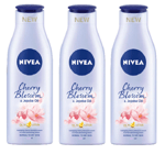 Nivea Oil In Lotion Cherry Blossom & Jojoba Oil Normal To Dry Skin 3 x 400ml